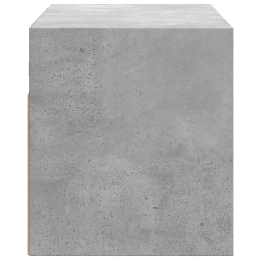 Meuble TV mural avec lumières LED gris béton 100x31x35 cm - 7