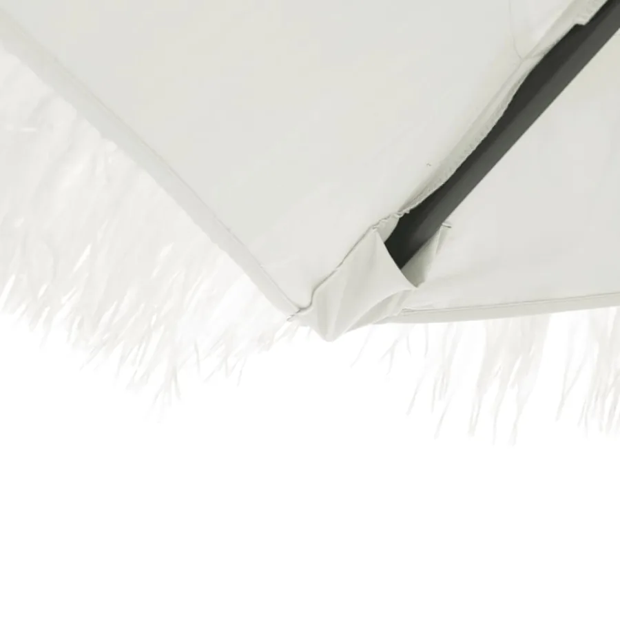 Parasol de jardin avec mât en acier blanc 388x388x248 cm - 9