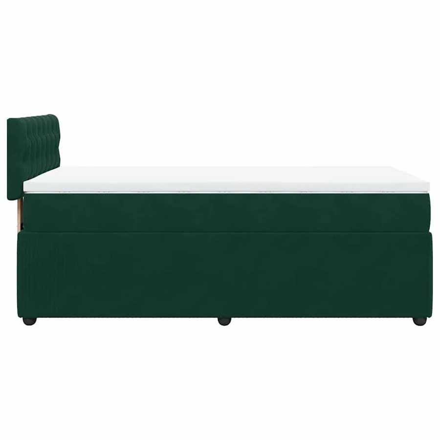 Sommier à lattes de lit avec matelas Vert foncé 90x190 cm - 7