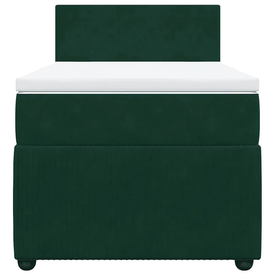 Sommier à lattes de lit avec matelas Vert foncé 90x200 cm - 6