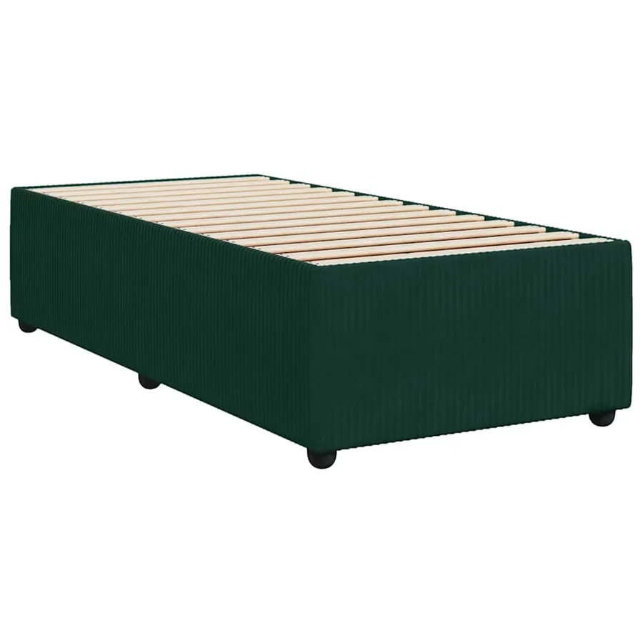 Sommier à lattes de lit avec matelas Vert foncé 90x200 cm - 9