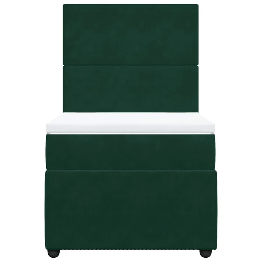 Sommier à lattes de lit avec matelas Vert foncé 90x200 cm - 4