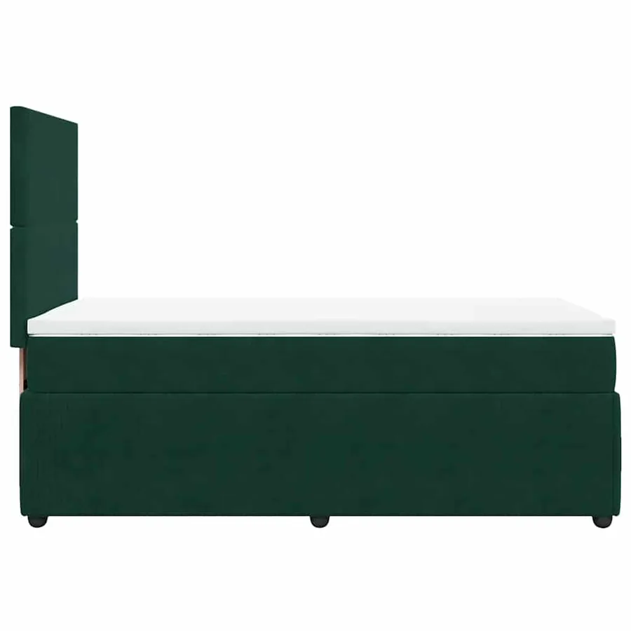 Sommier à lattes de lit avec matelas Vert foncé 90x200 cm - 5