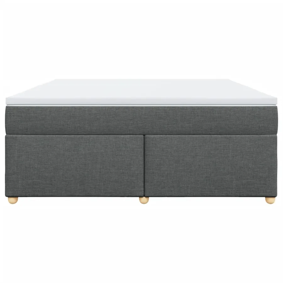Sommier à lattes de lit avec matelas Gris foncé 180x200cm Tissu - 4