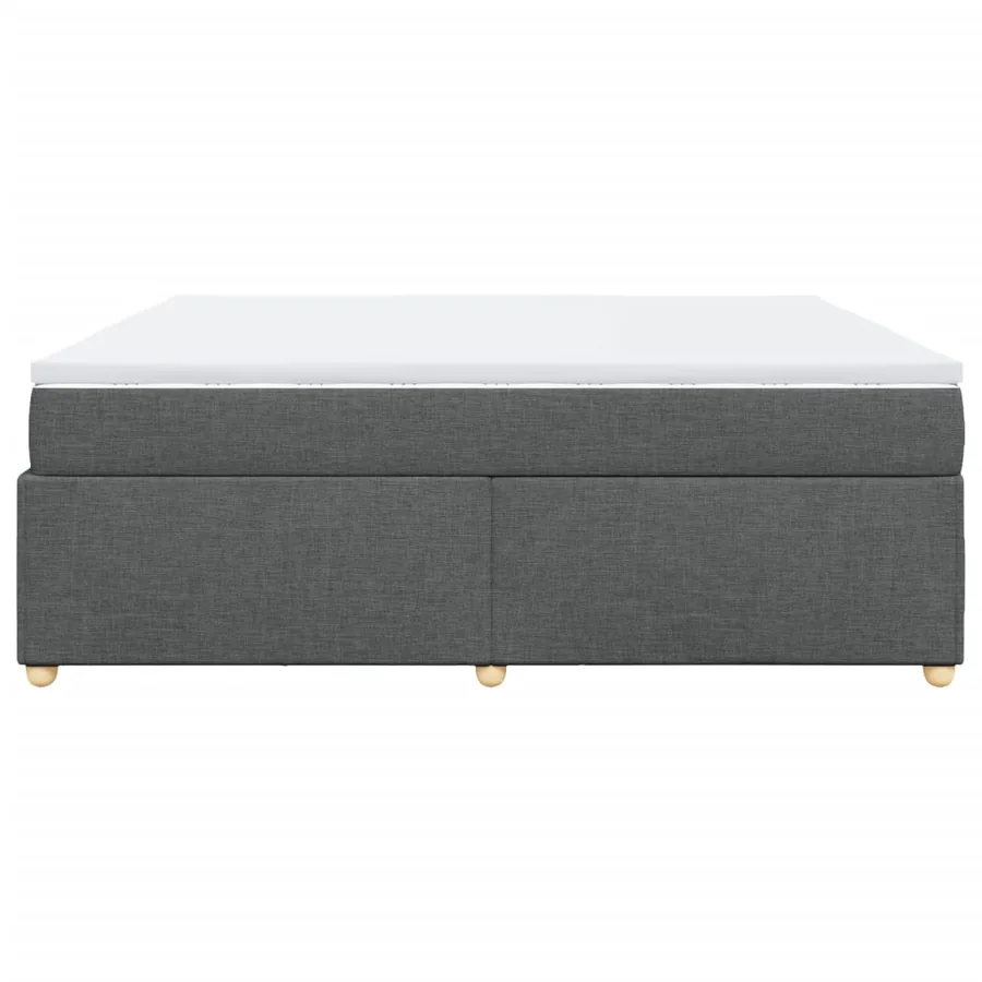 Sommier à lattes de lit avec matelas Gris foncé 180x200cm Tissu - 8