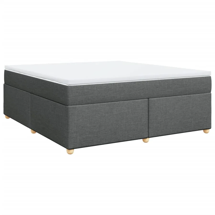 Sommier à lattes de lit avec matelas Gris foncé 180x200cm Tissu - 9