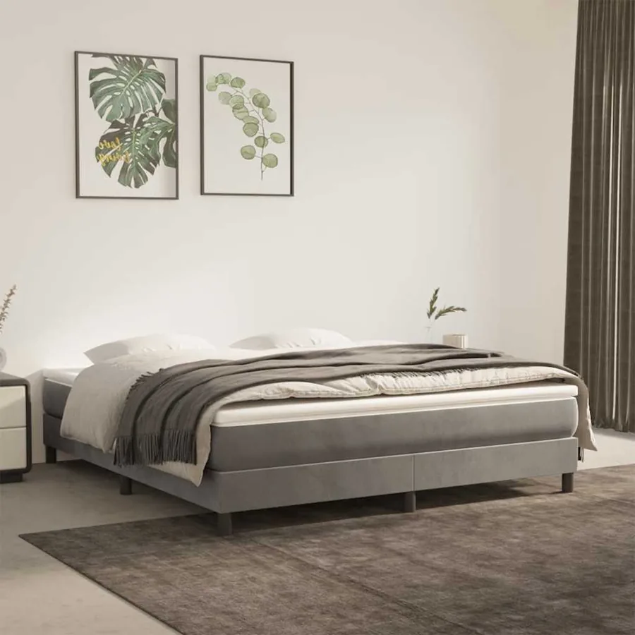 Matelas à ressorts ensachés 160 x 210 cm Gris clair