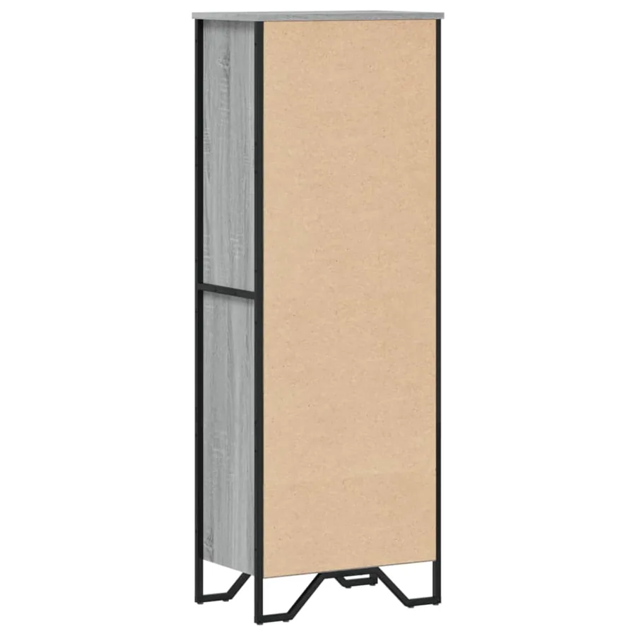 Bibliothèque sonoma gris 50x31x137,5 cm bois d'ingénierie - 6