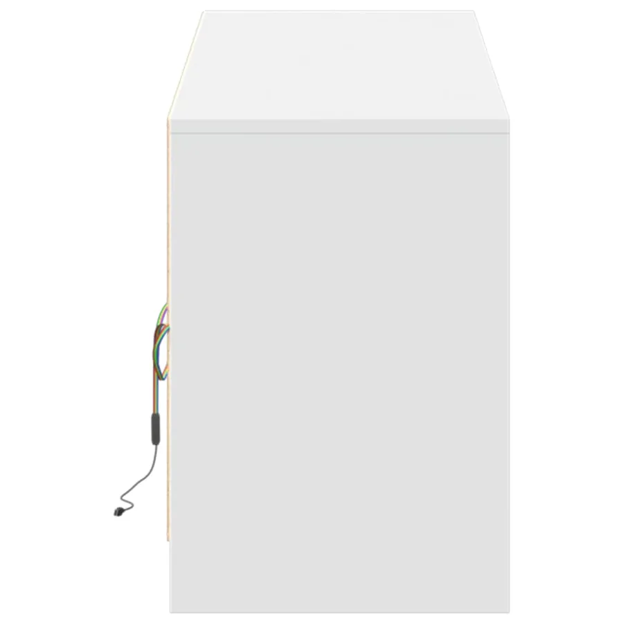 Meuble TV avec LED blanc 180x34x50 cm bois d'ingénierie - 8