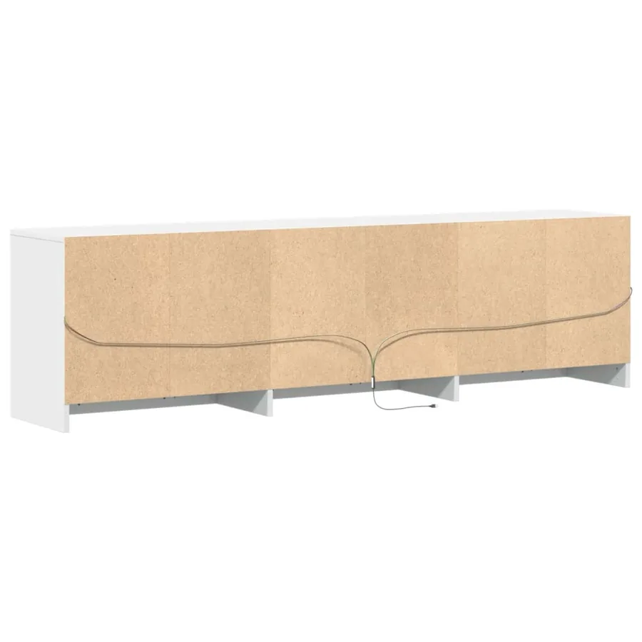 Meuble TV avec LED blanc 180x34x50 cm bois d'ingénierie - 9