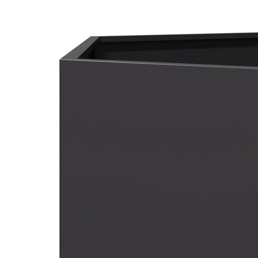 Jardinière noir hexagone 138x120x45 cm acier - 8