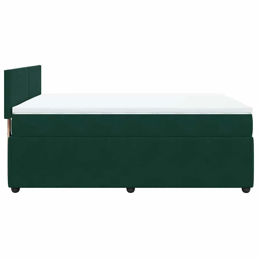 Sommier à lattes de lit et matelas Vert foncé 140x190cm Velours - 9