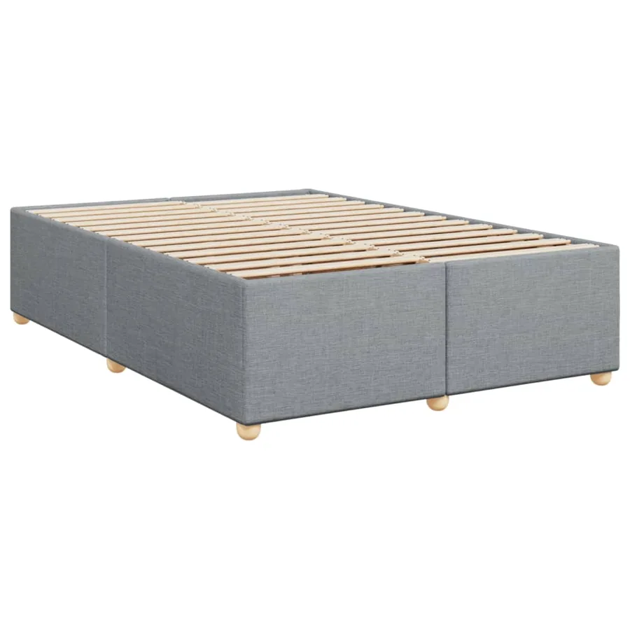 Sommier à lattes de lit avec matelas Gris clair 160x200cm Tissu - 10