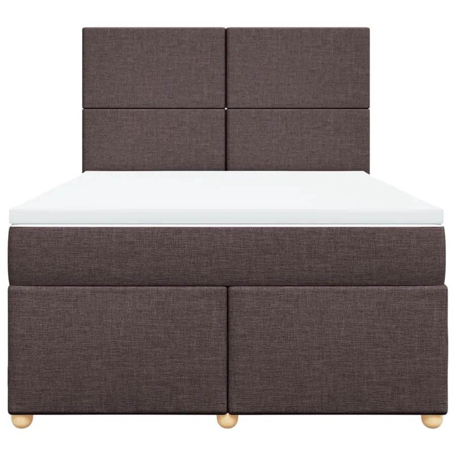Sommier à lattes de lit avec matelas Marron foncé 160x200 cm - 6