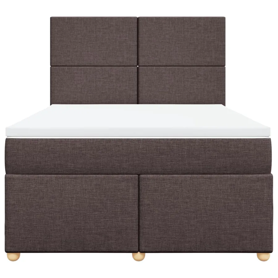 Sommier à lattes de lit avec matelas Marron foncé 160x200 cm - 4