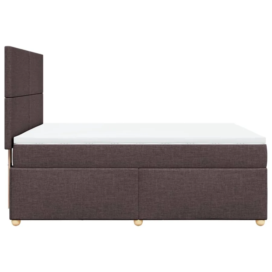 Sommier à lattes de lit avec matelas Marron foncé 160x200 cm - 5