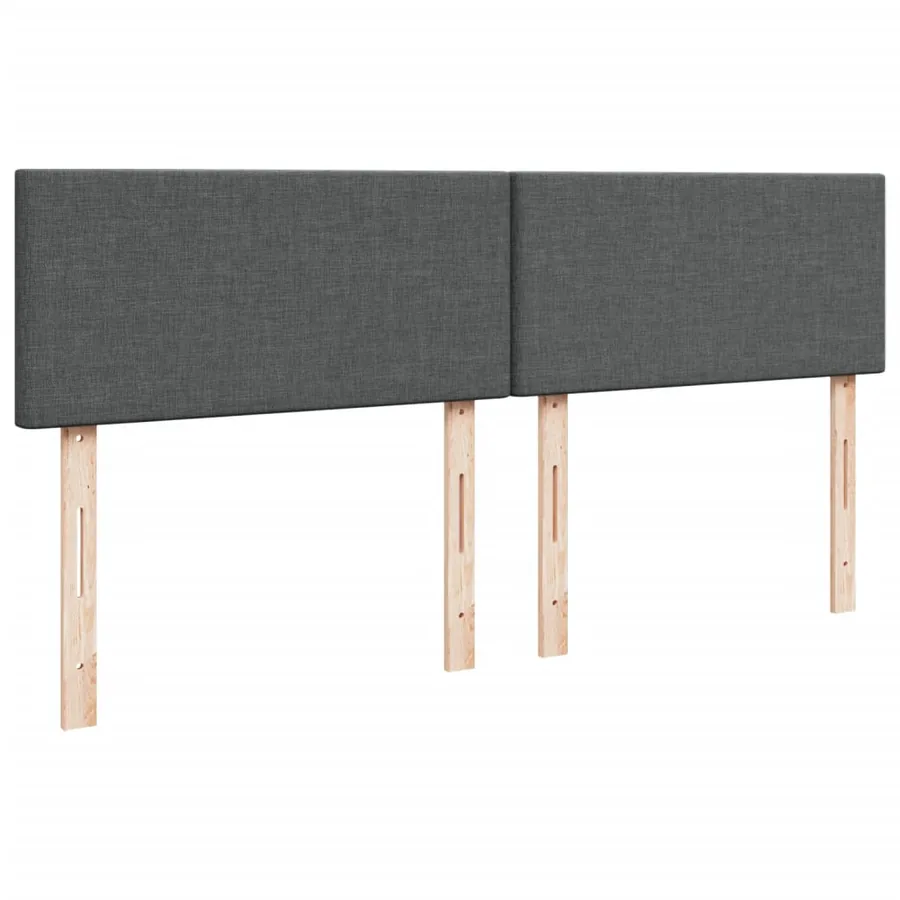 Sommier à lattes de lit avec matelas Gris foncé 180x200cm Tissu - 12