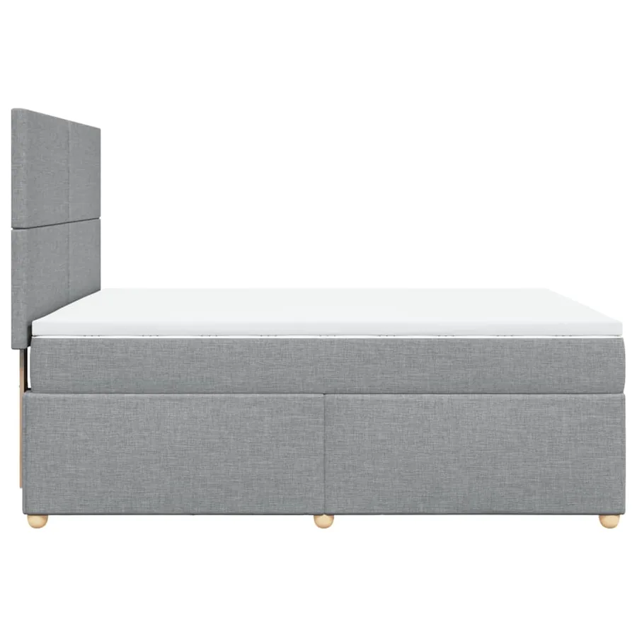 Sommier à lattes de lit avec matelas Gris clair 140x200cm Tissu - 7