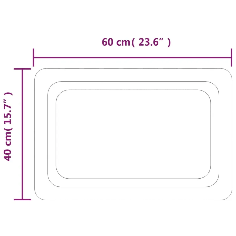 Miroir de salle de bain à LED 40x60 cm - 5
