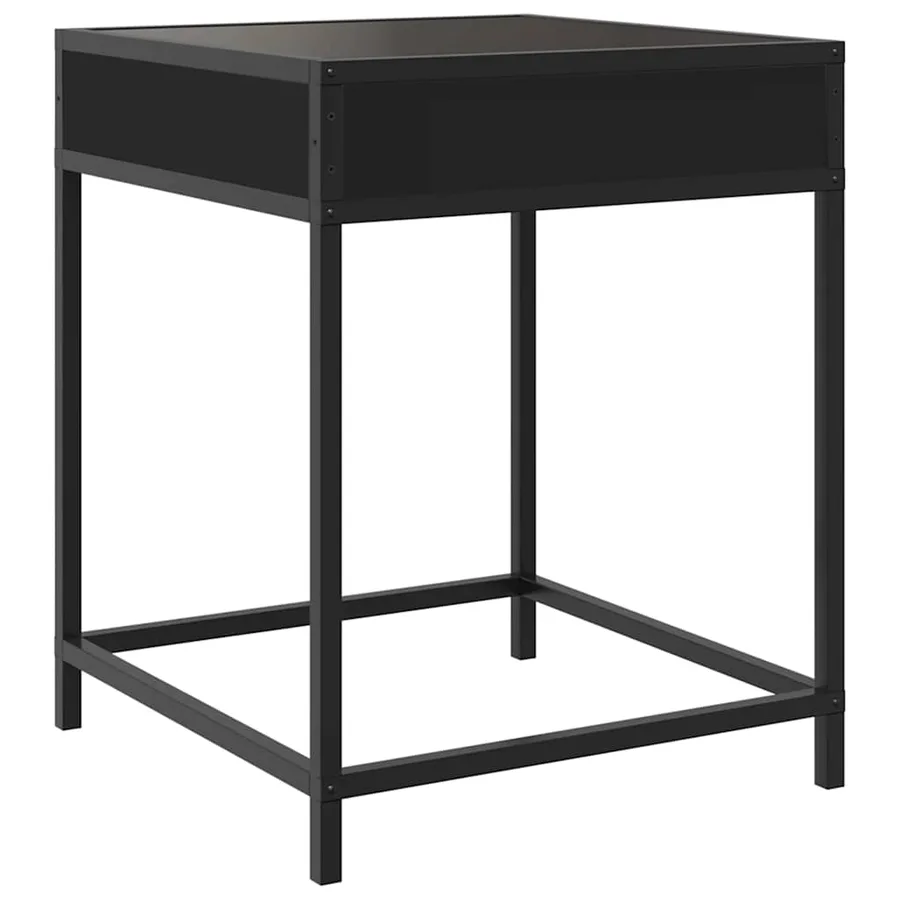 Table basse avec LED Infinity noir 40x40x51 cm - 8