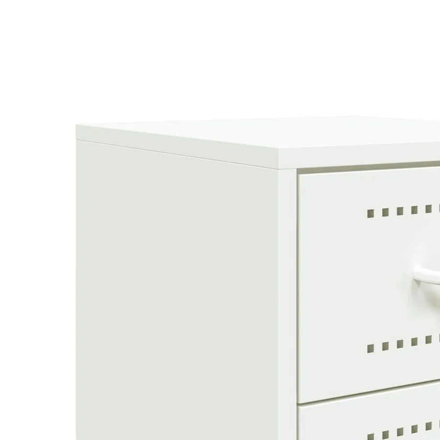 Table de chevet blanc 36x39x60,5 cm acier - 10