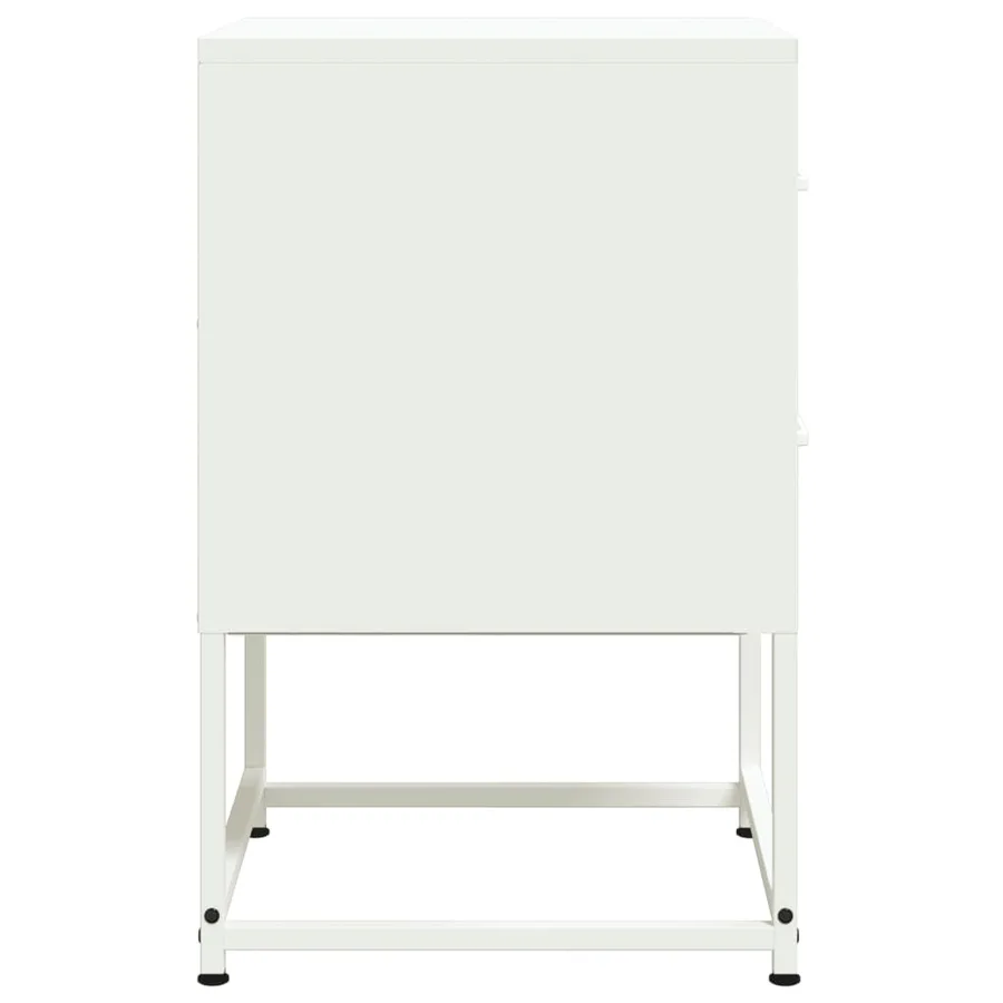 Table de chevet blanc 36x39x60,5 cm acier - 7