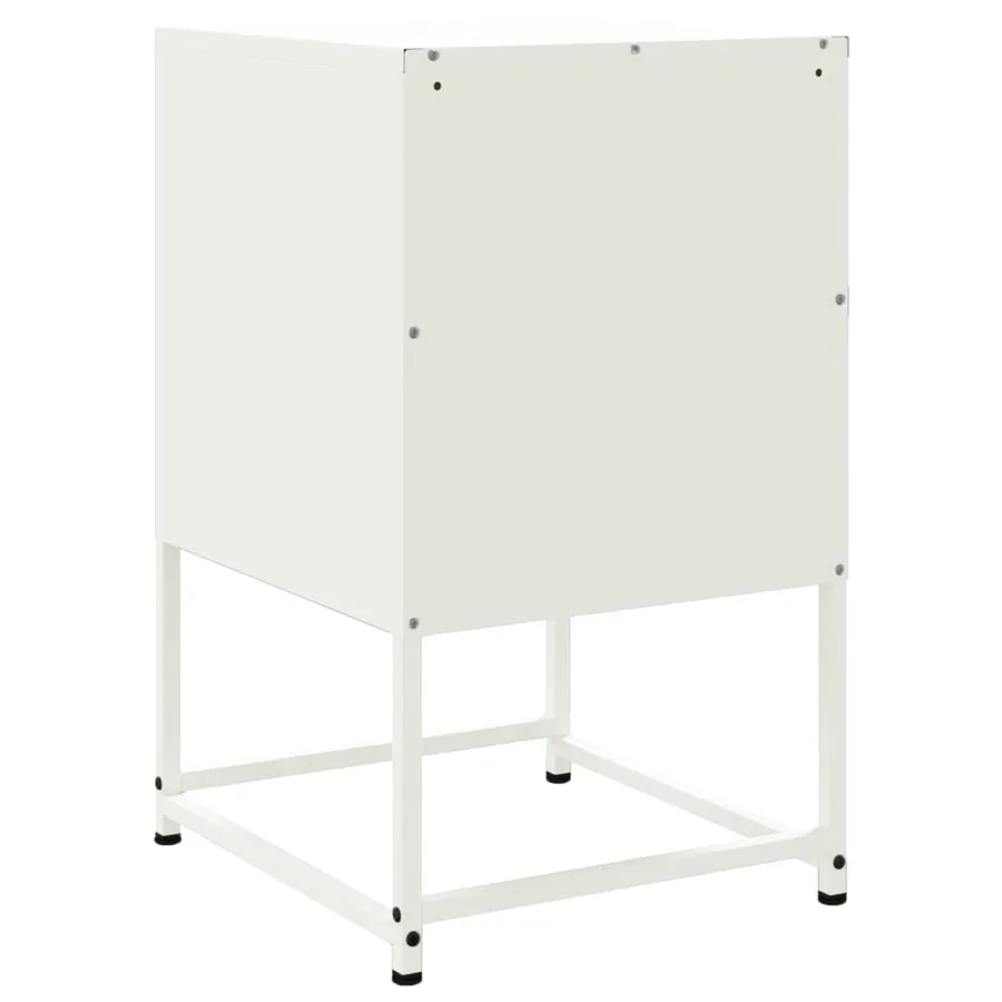 Table de chevet blanc 36x39x60,5 cm acier - 8
