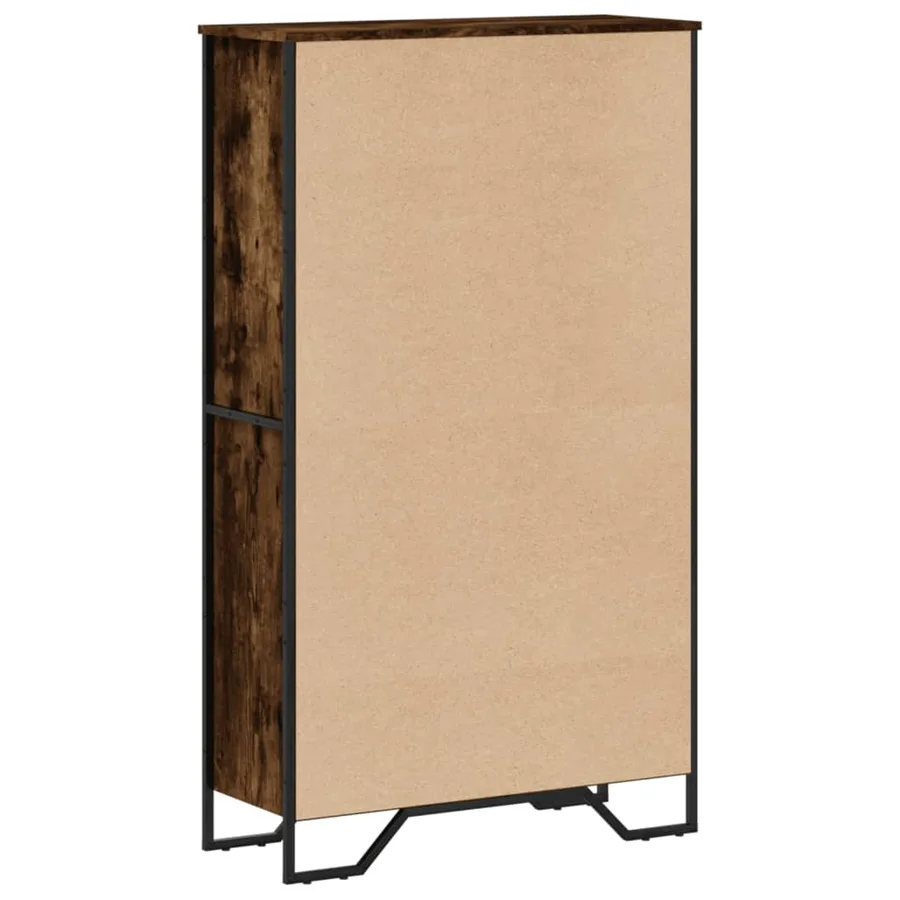 Bibliothèque chêne fumé 80x31x137,5 cm bois d'ingénierie - 6