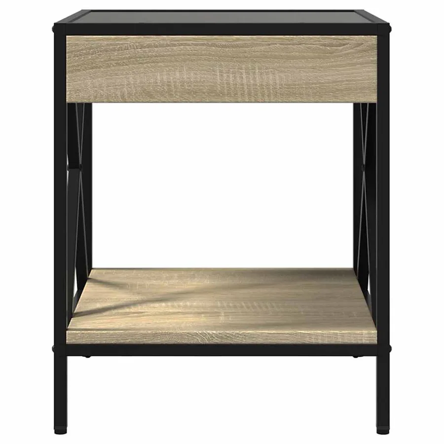 Table basse avec LED Infinity chêne sonoma 40x40x49 cm - 6