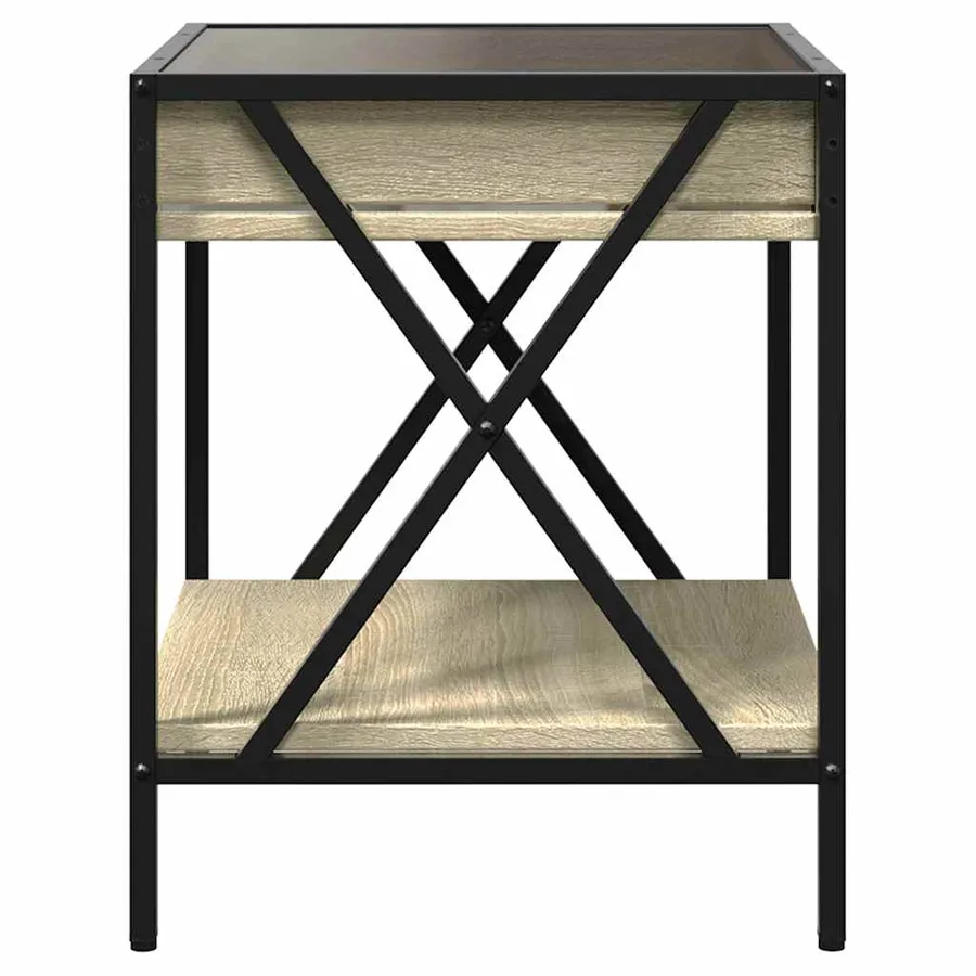 Table basse avec LED Infinity chêne sonoma 40x40x49 cm - 7