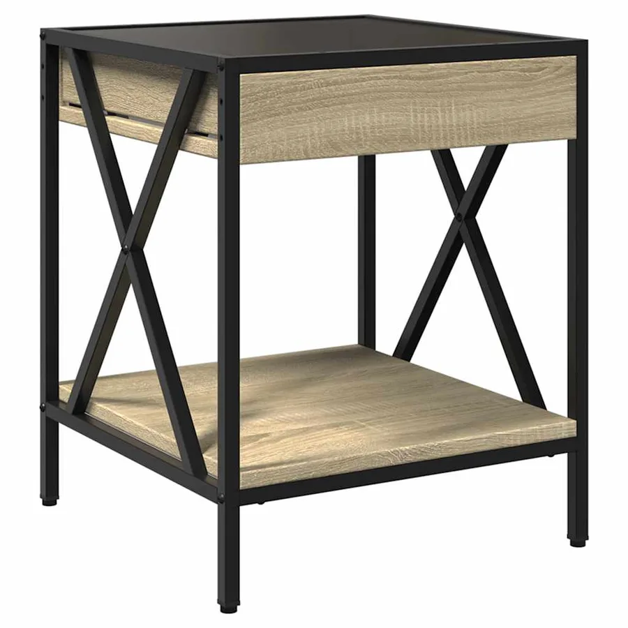 Table basse avec LED Infinity chêne sonoma 40x40x49 cm - 8
