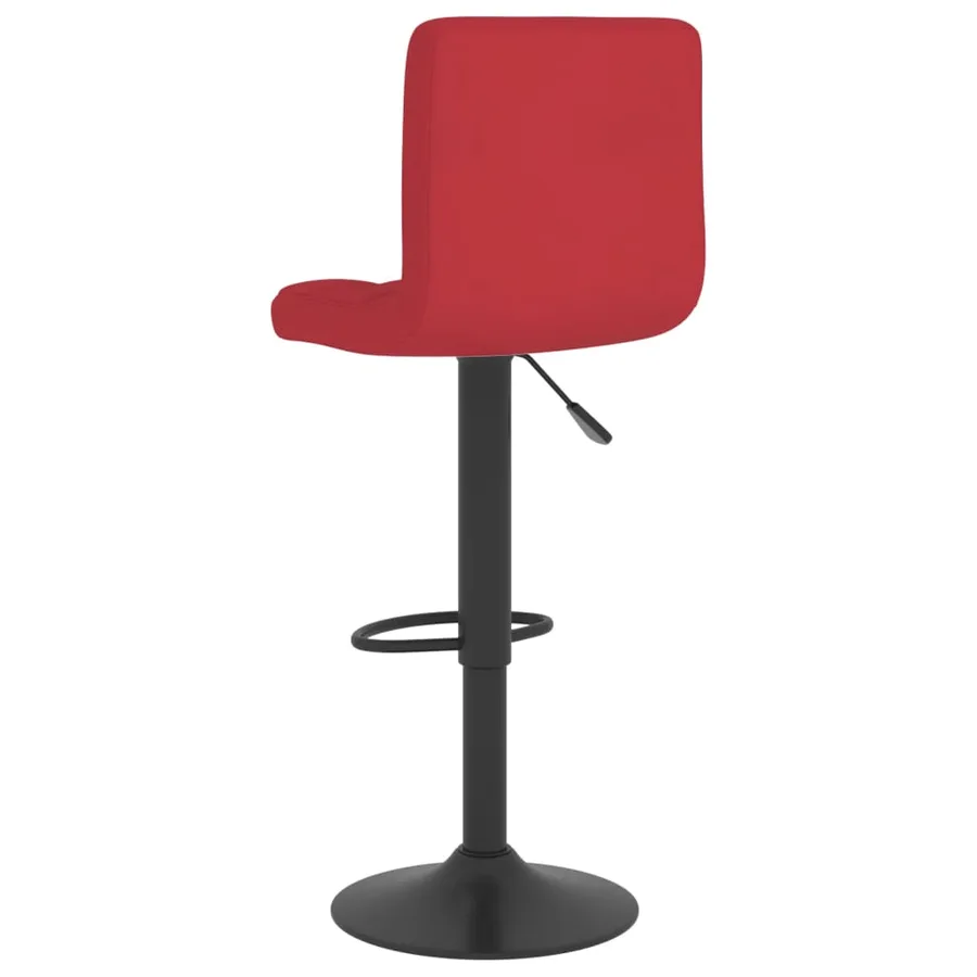 Tabouret de bar Rouge bordeaux Tissu - 5
