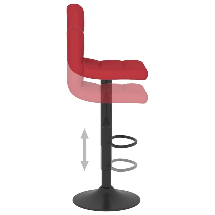 Tabouret de bar Rouge bordeaux Tissu - 6