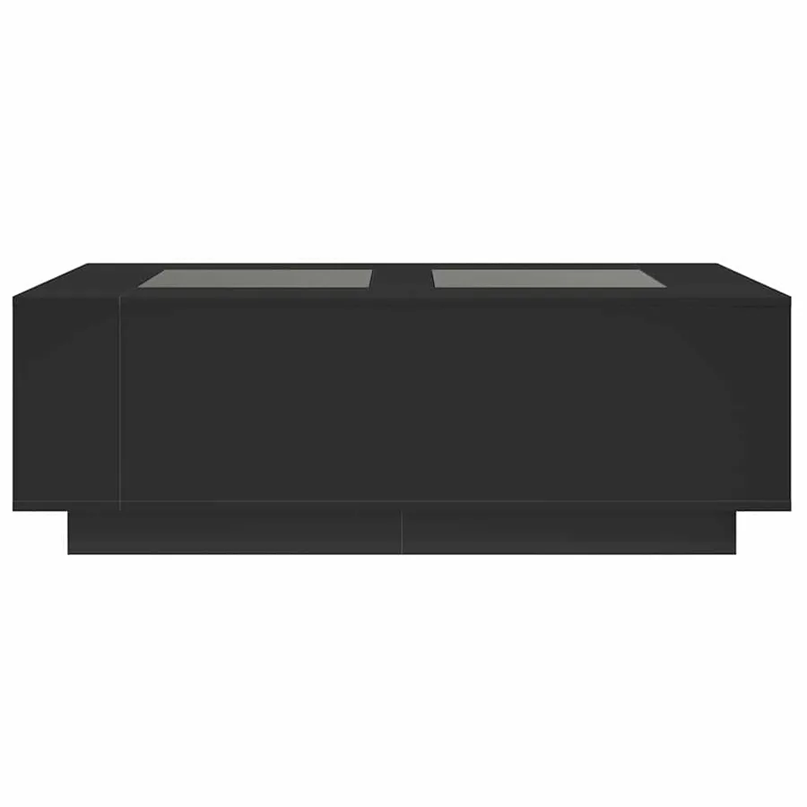 Table basse avec LED infini noir 116x69x40 cm - 6