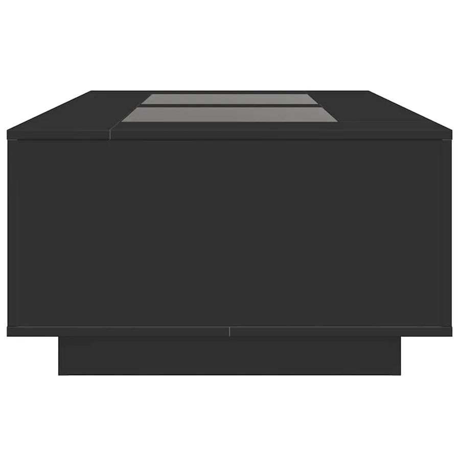 Table basse avec LED infini noir 116x69x40 cm - 7