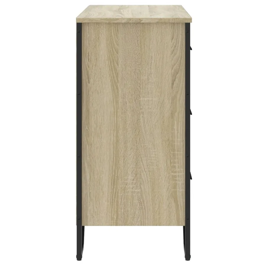 Commode chêne sonoma 91x35,5x74,5 cm bois d'ingénierie - 5