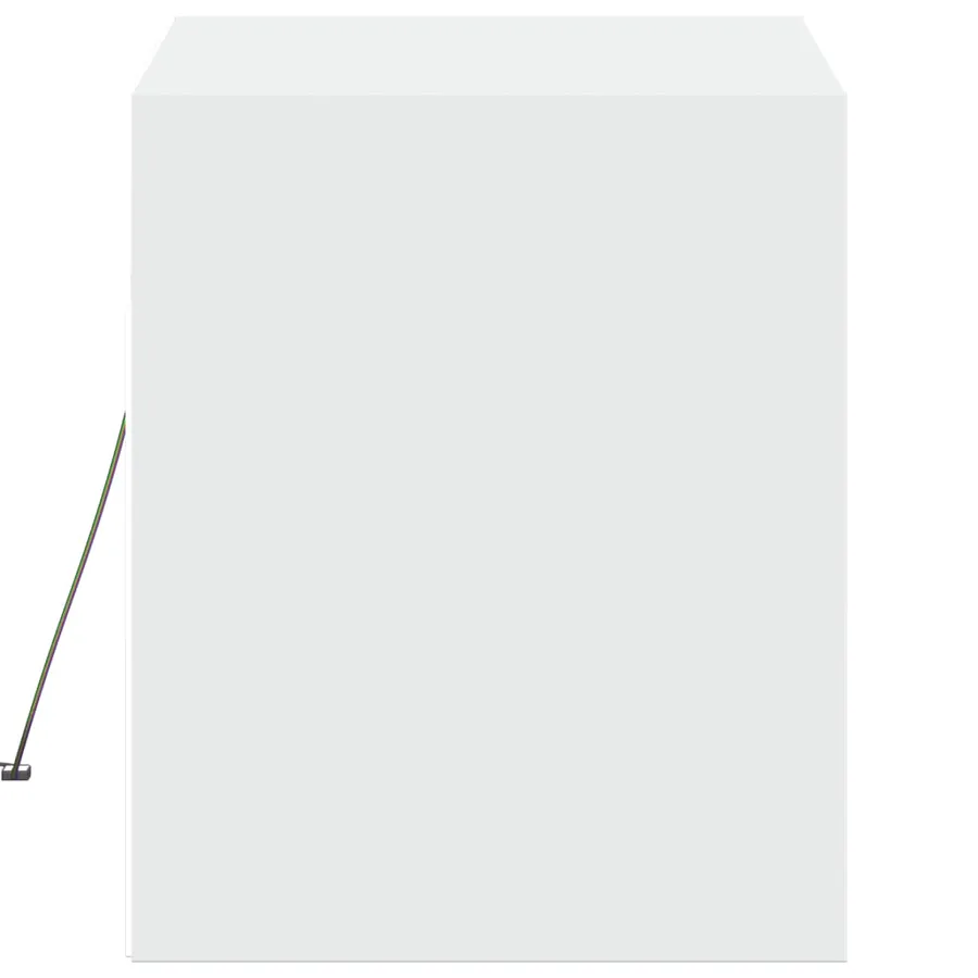 Meuble TV mural avec lumières LED blanc 80x31x35 cm - 7