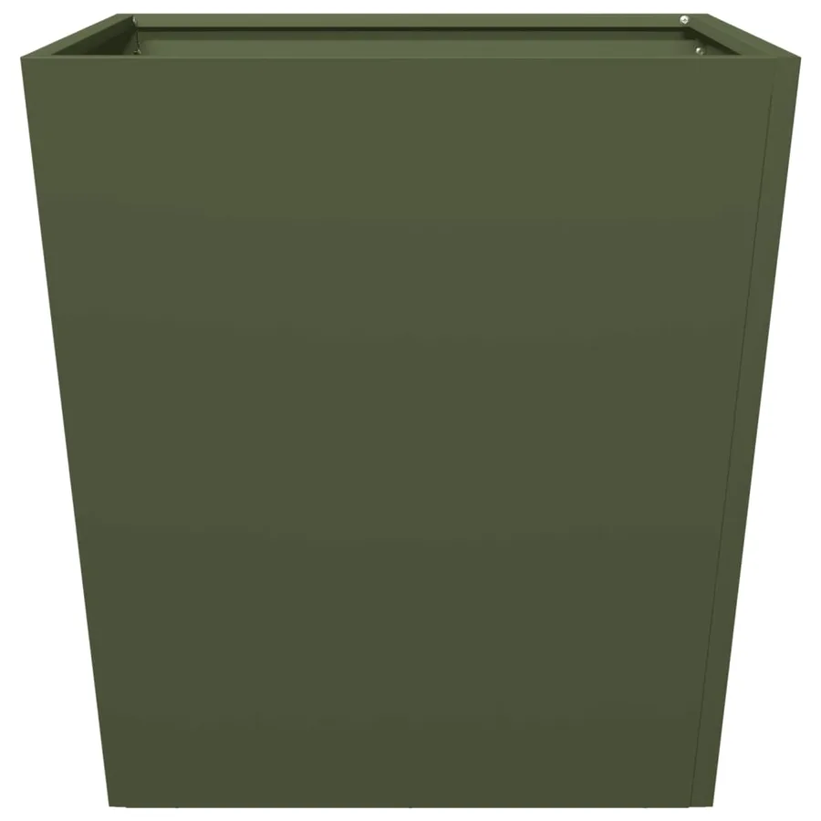 Jardinières 2 pcs vert olive 50x50x50 cm acier - 7