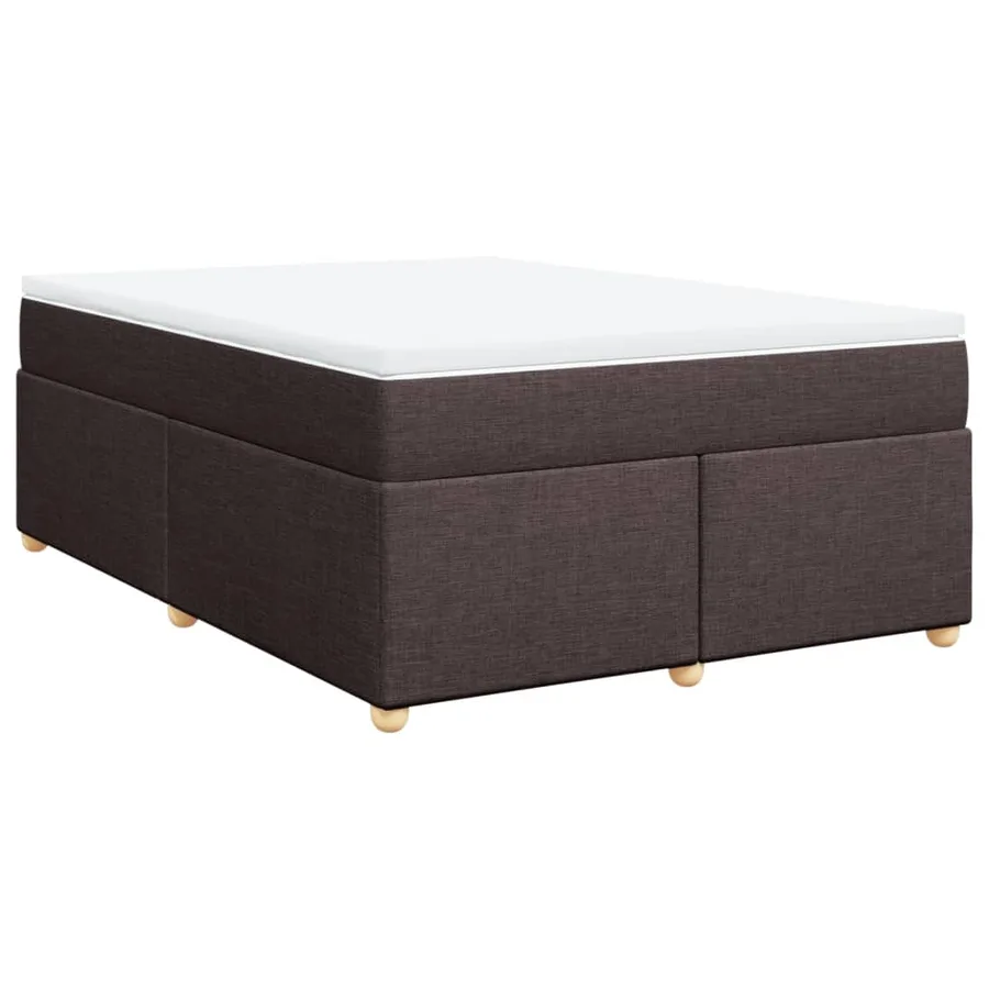 Sommier à lattes de lit avec matelas Marron foncé 140x190 cm - 2