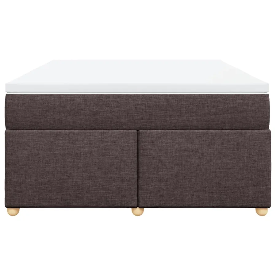 Sommier à lattes de lit avec matelas Marron foncé 140x190 cm - 4