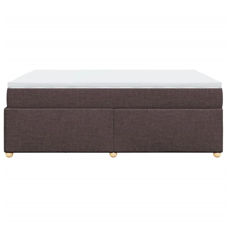 Sommier à lattes de lit avec matelas Marron foncé 140x190 cm - 8