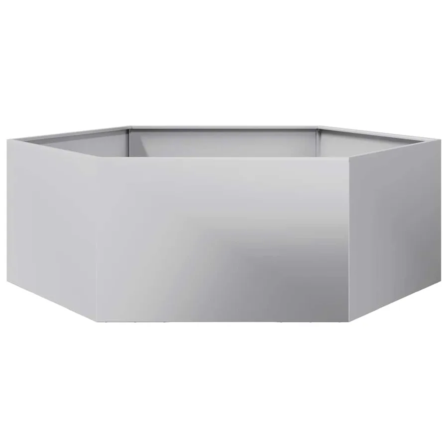 Jardinière hexagone 138x120x45 cm acier galvanisé - 2