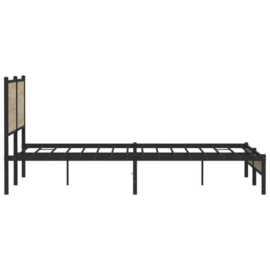 Cadre de lit en métal sans matelas chêne sonoma 183x213 cm - 6