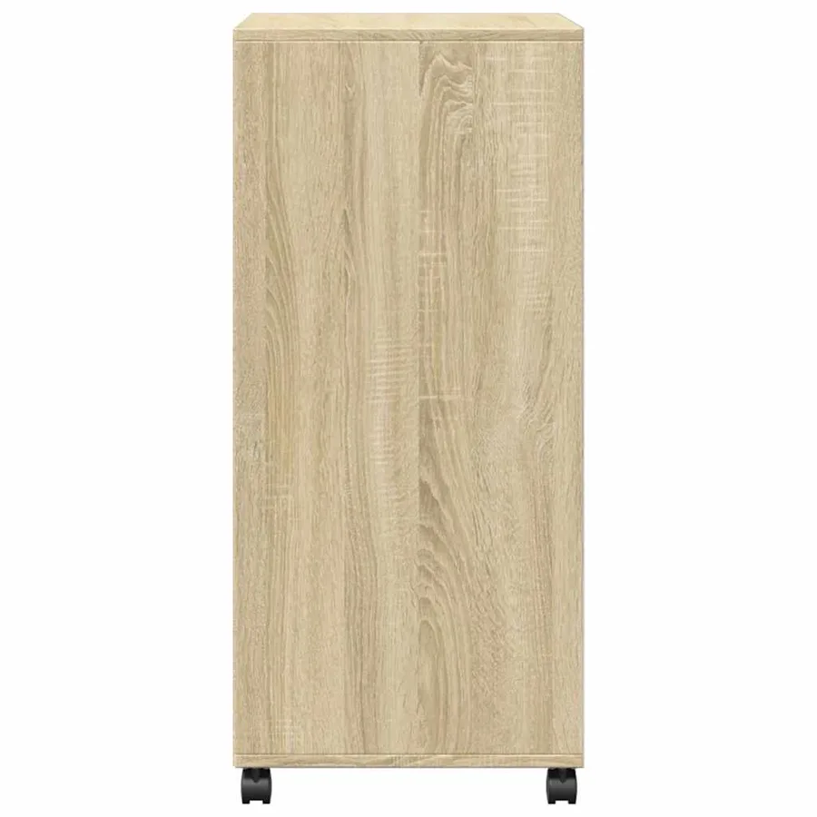 Armoire à roulettes chêne sonoma 55x40x91 cm bois d'ingénierie - 5