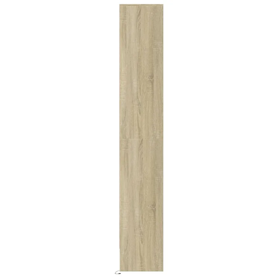 Buffet haut LED chêne sonoma 69x32,5x200 cm bois d’ingénierie - 7