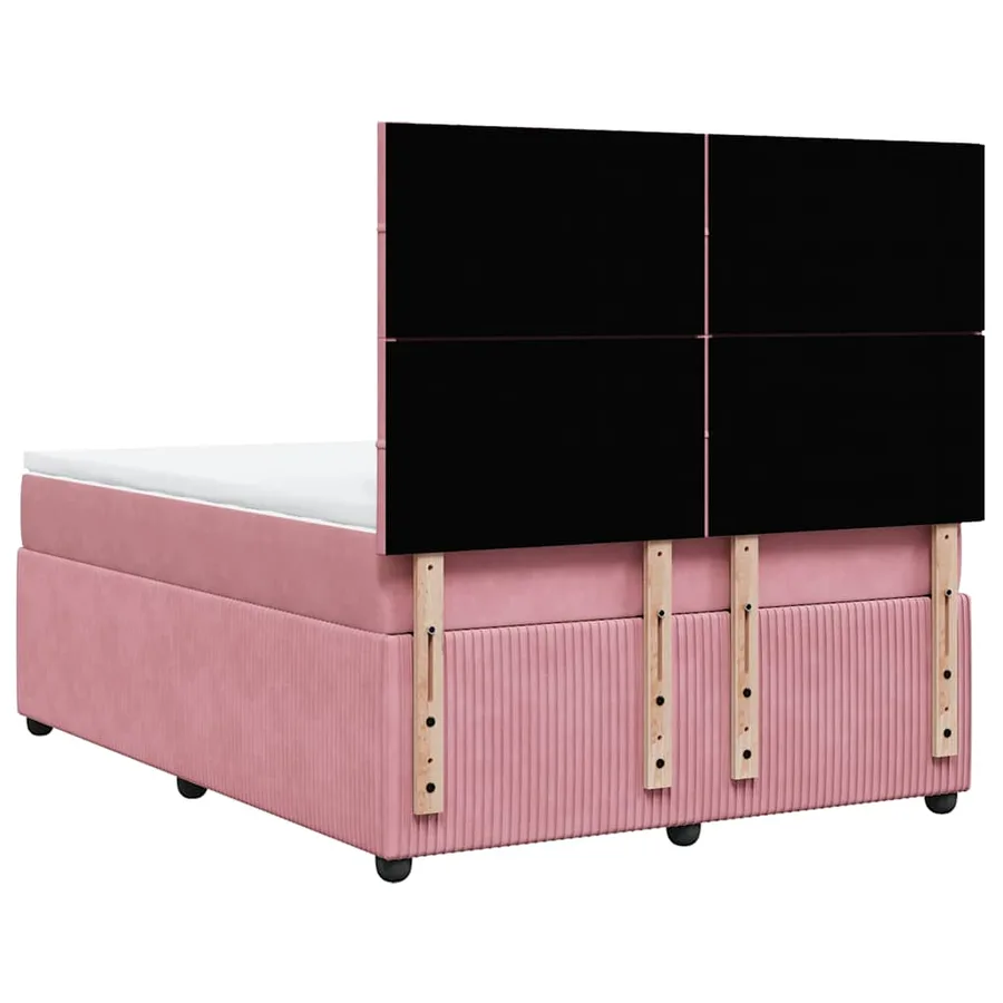 Sommier à lattes de lit avec matelas Rose 140x200 cm Velours - 8