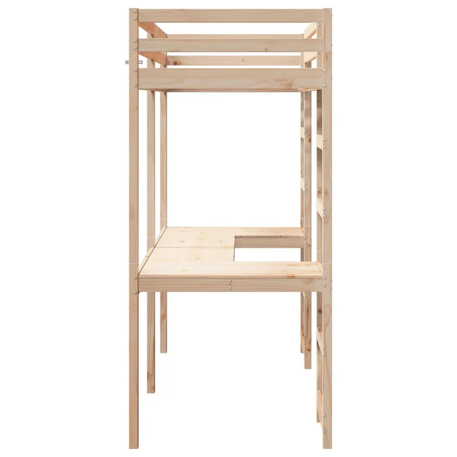 Cadre de lit superposé sans matelas 90x200cm bois de pin massif - 6