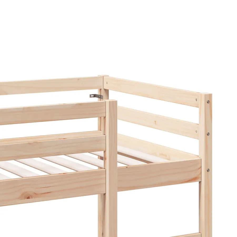 Cadre de lit superposé sans matelas 90x200cm bois de pin massif - 8