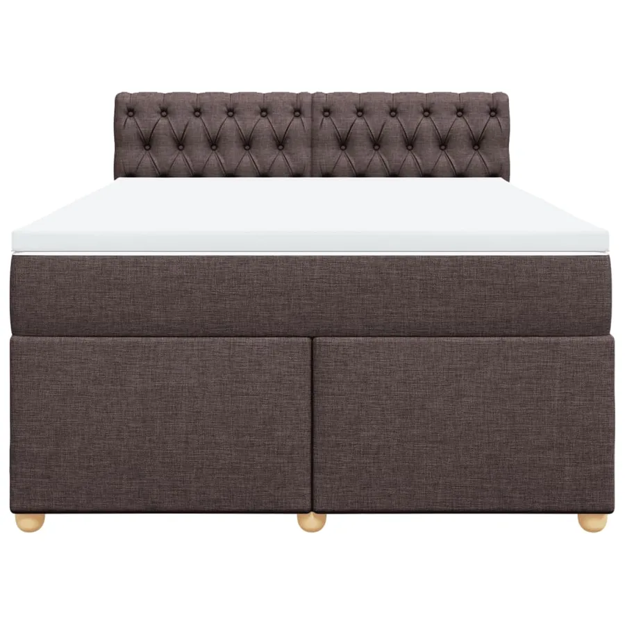 Sommier à lattes de lit avec matelas Marron foncé 140x200 cm - 6