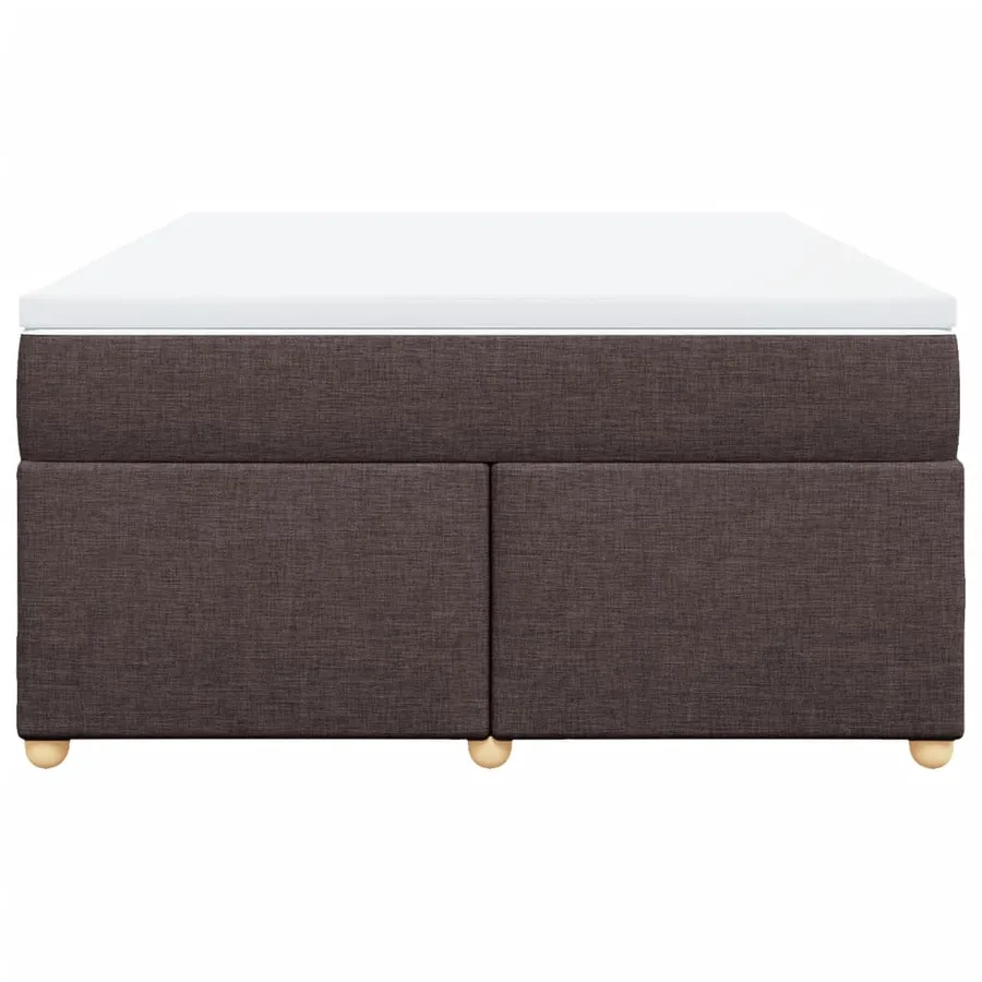 Sommier à lattes de lit avec matelas Marron foncé 140x200 cm - 4